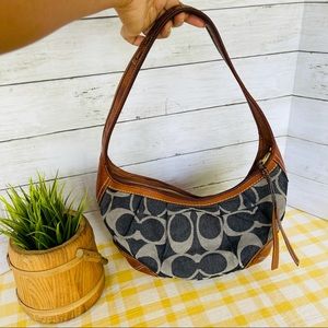 Classic Coach denim hobo bag